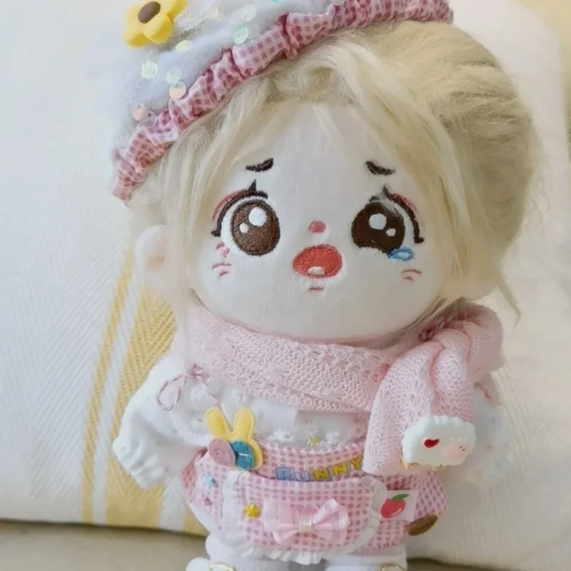 20cm baby clothes set, pink cute princess style cotton doll clothes 2