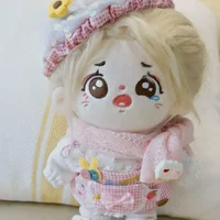 20cm baby clothes set, pink cute princess style cotton doll clothes 2