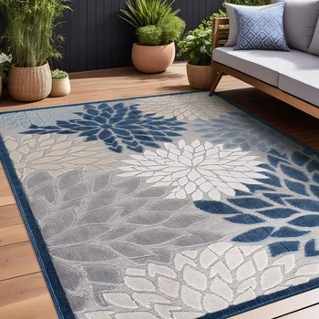 Tropical Floral Outdoor Rug 1