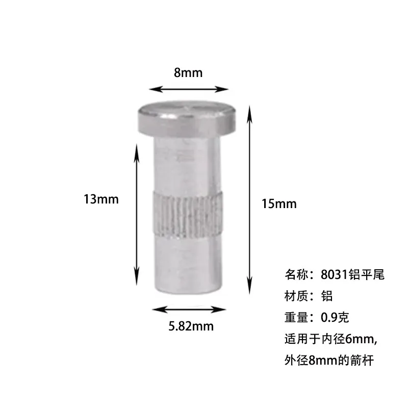 Lamehfyo Pfeilnocken Aus Aluminium Für Armbrust - Halbmondnocken Für 6,2 Mm Pfeilschäfte, 25/50 Stück