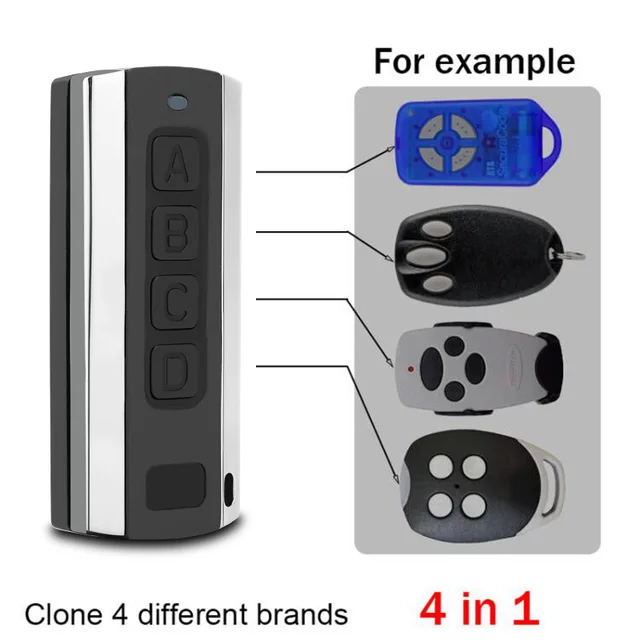 4 in 1 280MHz-868MHz MultiFrequency Garage Door Remote Control Duplicator 868MHz 433MHz Gate Remote Control Garage Door Opener 3