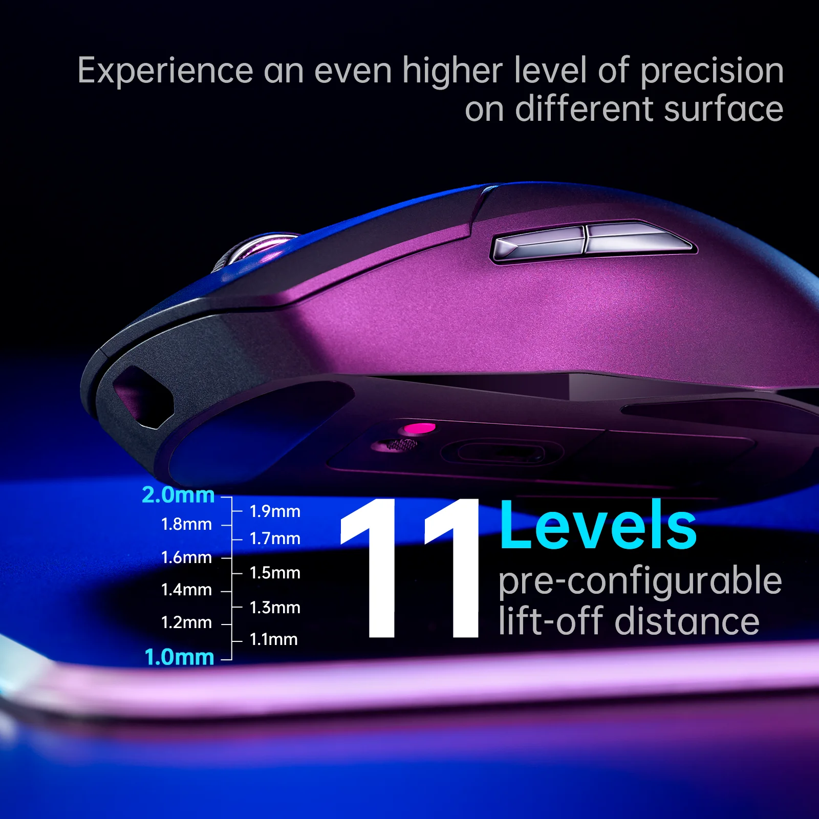 Rapoo Wireless Gaming Mouse Esports Grade 68g Ultra-leve 26000dpi Botões Óptico Paw3398 Computador Laptop pc - Imagem 4