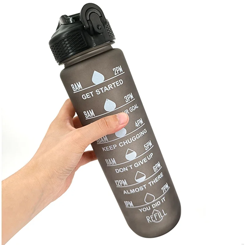 1 Liter Motivational Sport Water Bottle Leakproof Drinking Bottles Outdoor Travel Gym Fitness Jugs For Kitchen