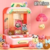 Mini Claw Machine Toys for Kids DIY Gashapon Plush Prizes Dolls Vending Arcade Crane Machines Children Birthday Christmas Gifts 2