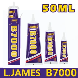 B7000 – colle 50ml, Version améliorée, écran tactile de téléphone portable, B 7000 adhésif, colle pour verre de téléphone, Point de réparation, bijoux en diamant 