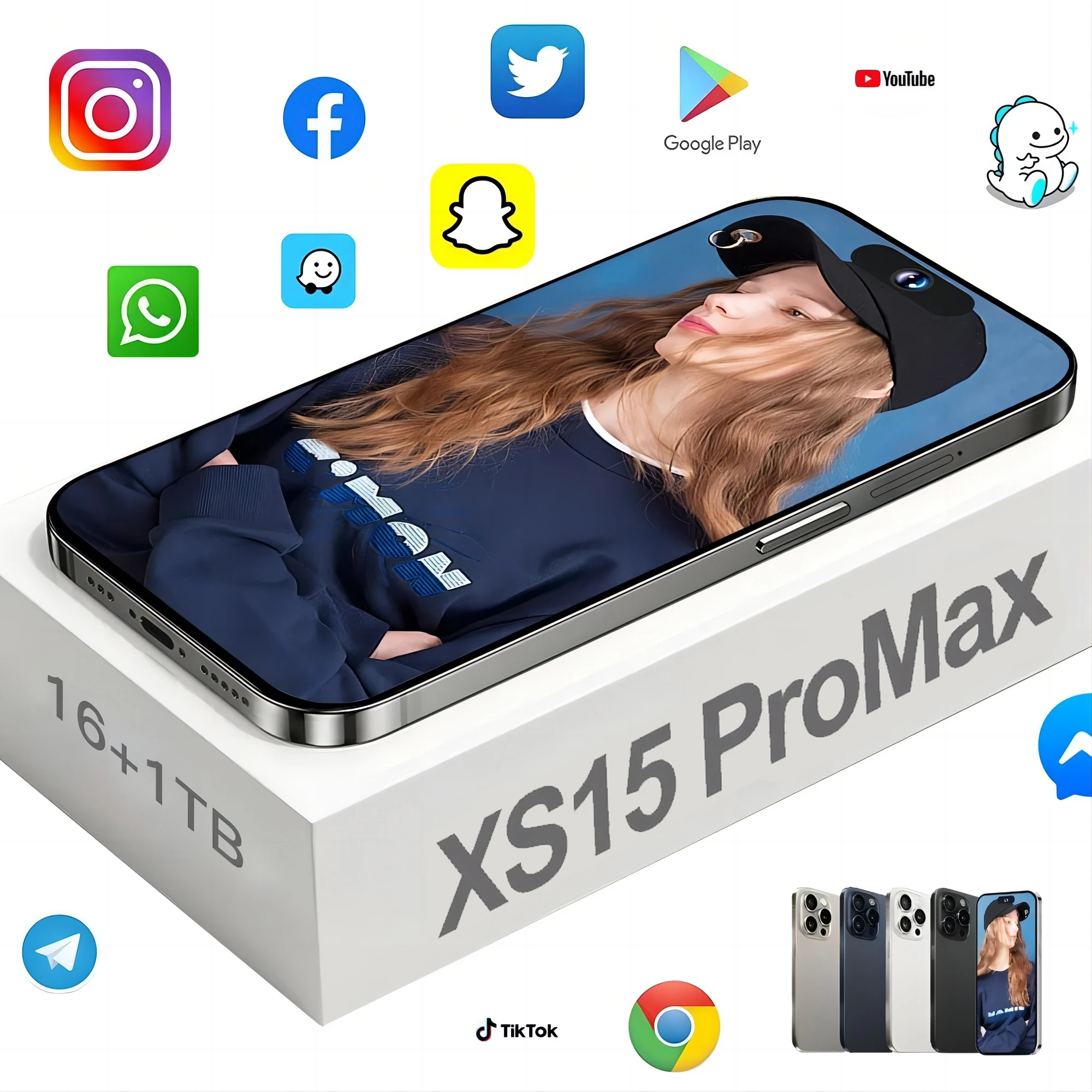 

Original For Brand Smartphone 7.3 inch New XS15 ProMax Full Screen 4G 5G Cell Phone 7800mAh Mobile Phones Global Version