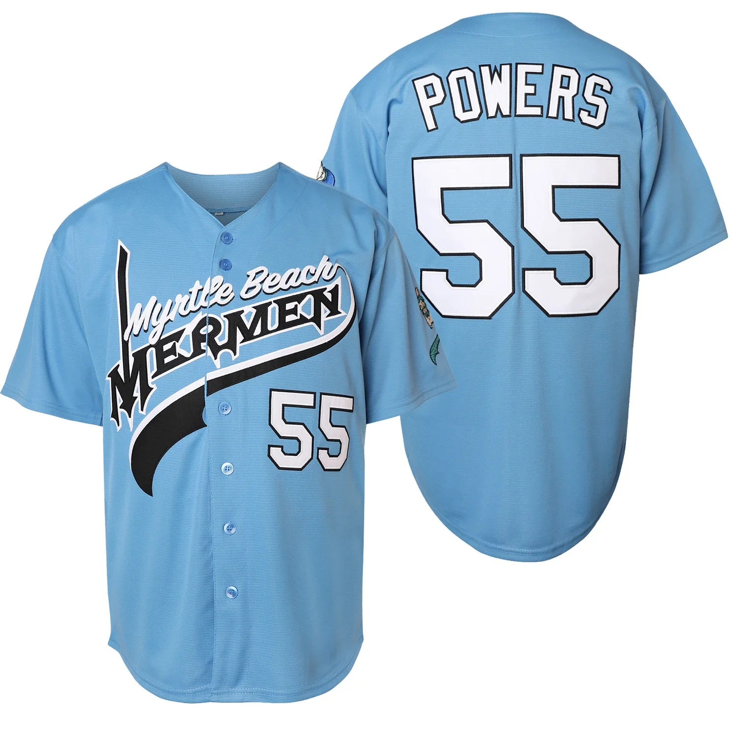 Mens Jersey Mens Movie Blue Jersey Kenny Powers #55 Eastbound and Down