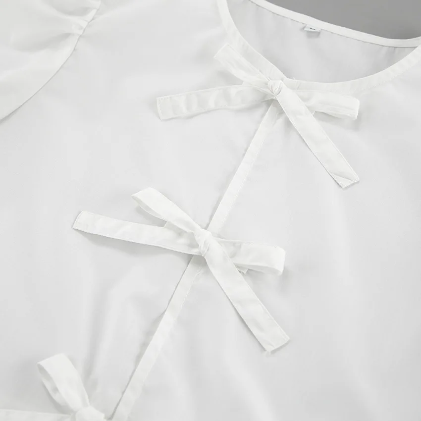 Casual Hollow Out Short Sleeve T-shirt Shirts Women's Summer Patchwork Lace-Up Loose Streetwear Female Y2k Top Shirts