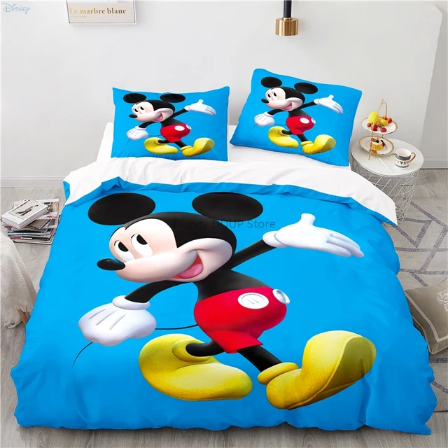 New Brand Mickey Mouse Bedding Set Disney Winnie The Pooh Cartoon Duvet  Cover Set Bed Sheet Pillowcase Twin Full Queen King Size - AliExpress