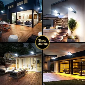Solar Straße Lichter Im Freien 2500W Solar Lampe Mit 3 Licht Modus Wasserdichte Motion Sensor Sicherheit Lampe für Garten Terrasse pfad Yard — изображение 2