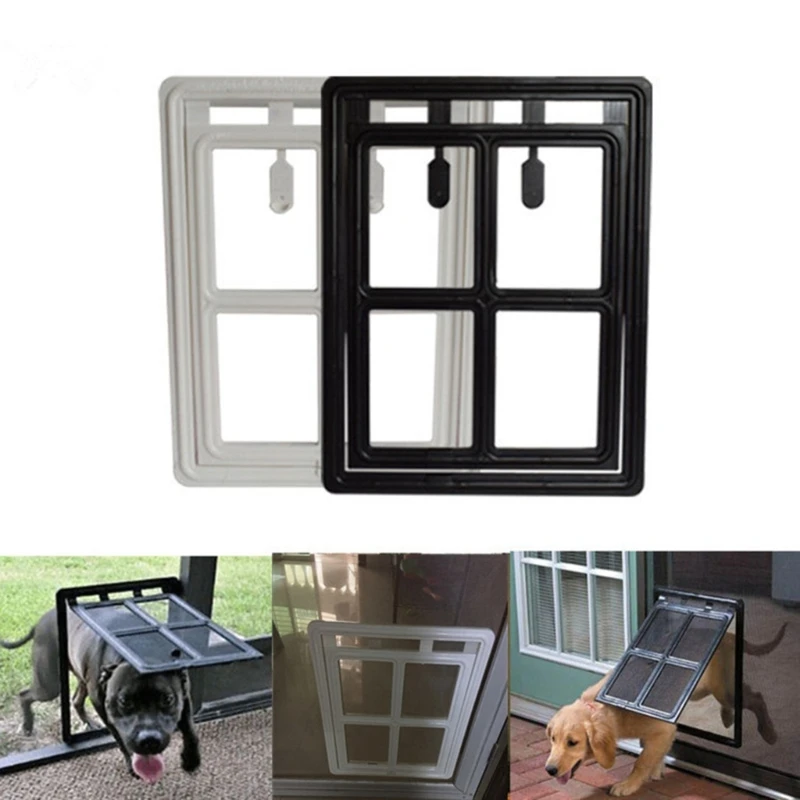 

Откидная дверь для домашних животных Собаки Откидная дверь Fly Screen 2Ways Controllable Kitten Flaps Screen Door Kits Pet