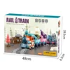 Electric Train Toy Set Car Railway Tracks Light and Sound Locomotive Engine Educational Game Boys Toys for Kids Christmas Gifts 3