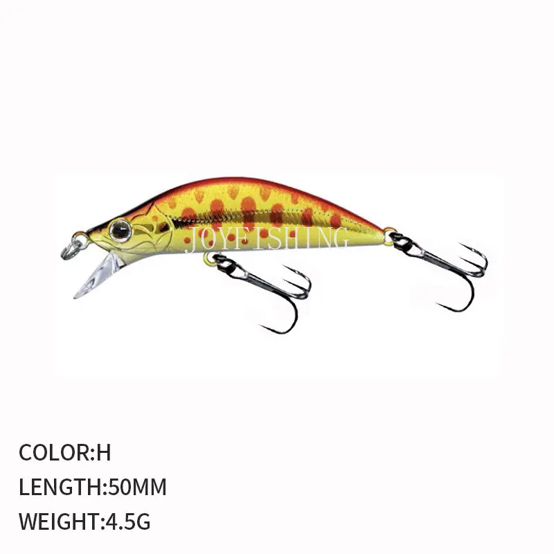 1Pcs 50mm Sinking Minnow Lure for Fishing Mini Minnow Wobblers Trout Carp Fishing Sinking Isca Pesca Hard Bait Minnow 9103