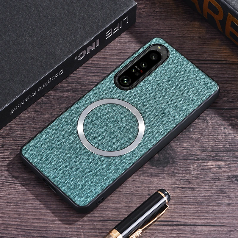 Magsafe Magnetic Charging Case Cover with Business Fabric Back Shell