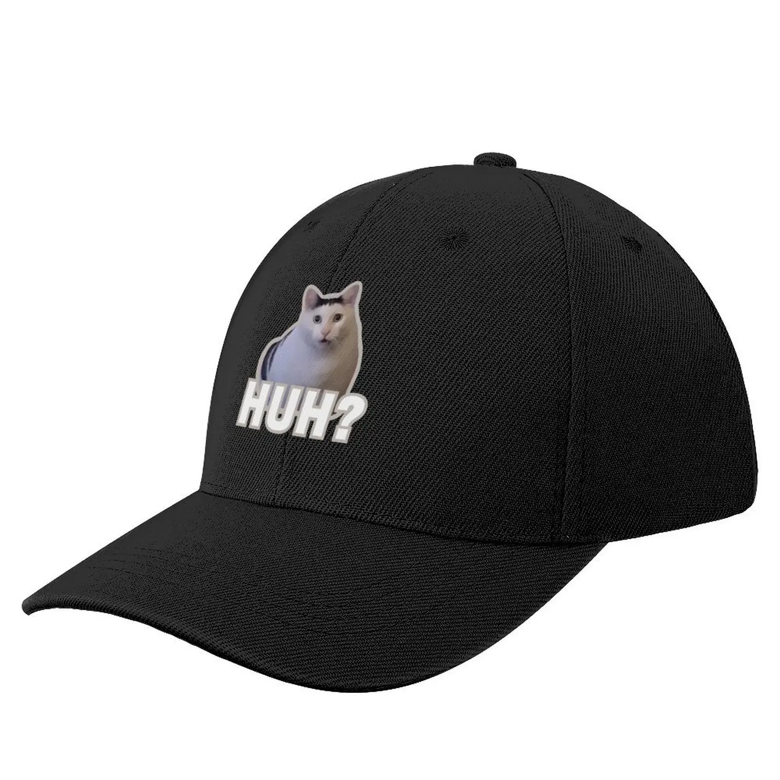 Huh cat meme Huh? Baseball Cap Snapback Cap Sun Hat For Children summer hat Custom Cap Hats For Women Men's
