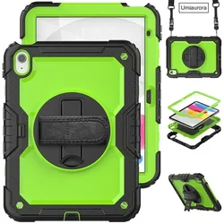 Shockproof Kids Safe iPad Case Cover for Pro 12.9 2021 2022 (02 Black Green)