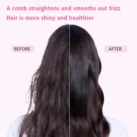 Brosse à lisser les cheveux à ions négatifs, 360 °   Dents flexibles, chaleur rapide avec 3 températures réglables, protection anti-brûlure sûre 5