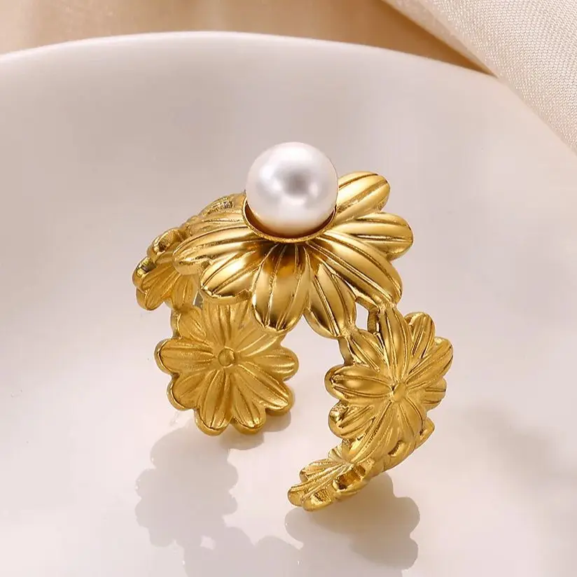 Stainless Steel Daisy Ring For Women