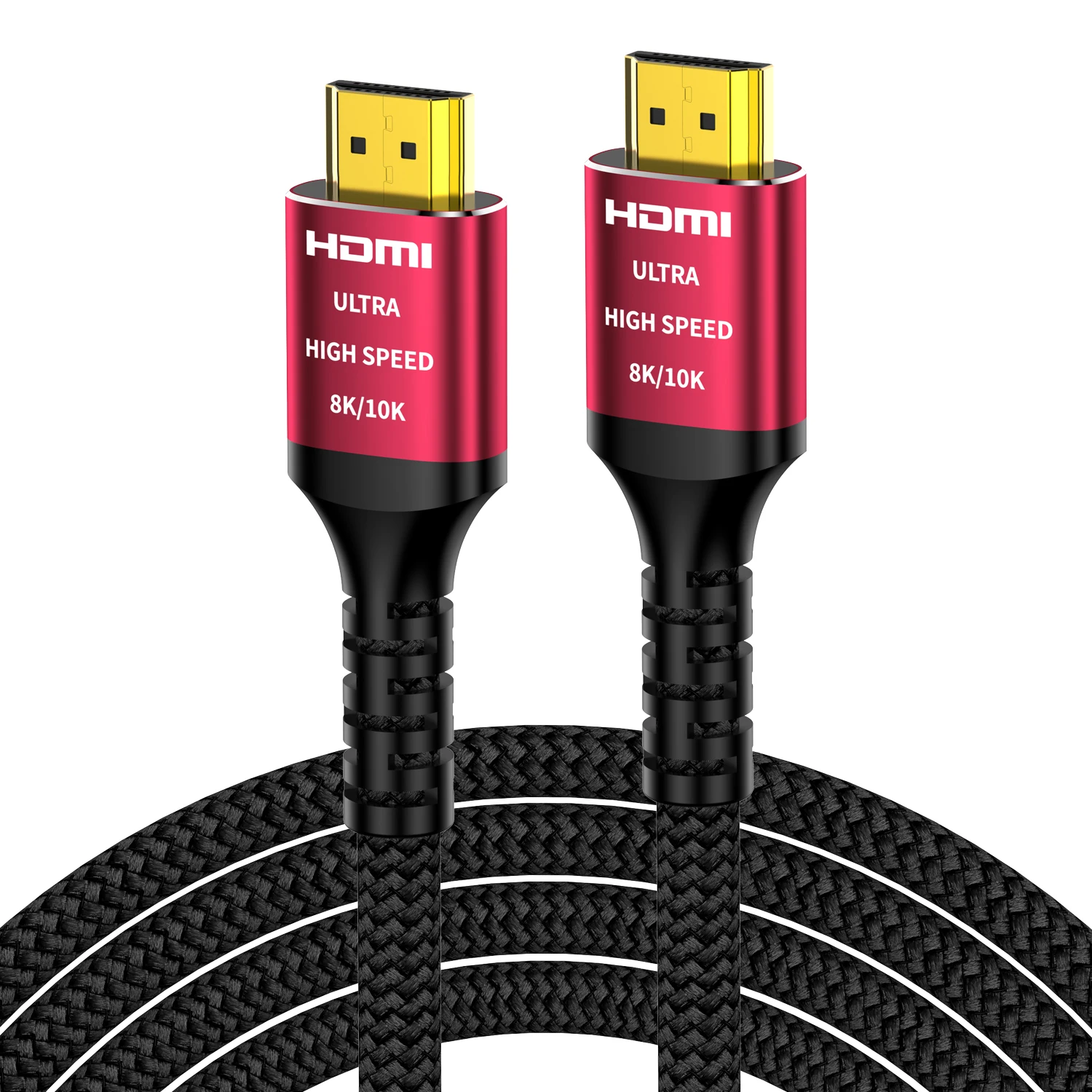 8K HDMI® Cable 2 FT, Real Certified 48Gbps Ultra High Speed HDMI® Cable, Ultra HD Braided Cord, Supports 8K@60Hz 4K@120Hz, EARC, HDR, HDCP 2.3, For Laptop, Monitor, Switch, PS5/PS4, Xbox, UHD TV