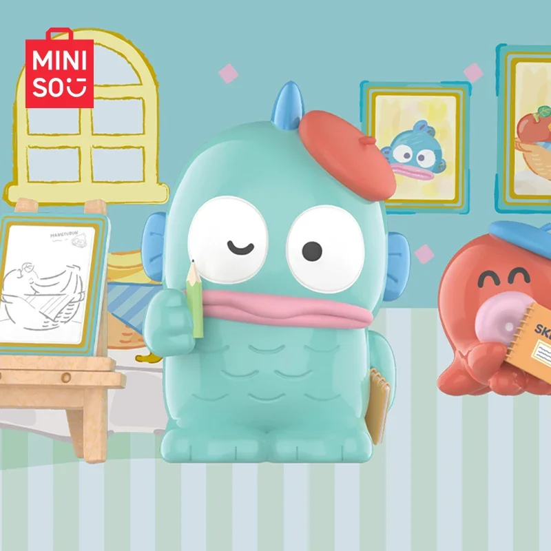 

MINISO Sanrio HANGYODON Little Painter Half Mermaid Figure Kawaii Desktop Decoration Ornament Children's Toy Model Birthday Gift