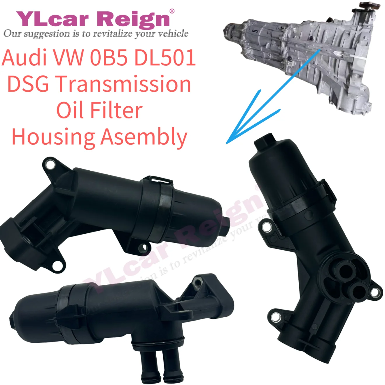 

0B5 DL501 Automatic Transmission 7-Speed Dual Clutch Gear Oil Filter External Filter Housing Asembly 0B5325060C for VW Audi Car