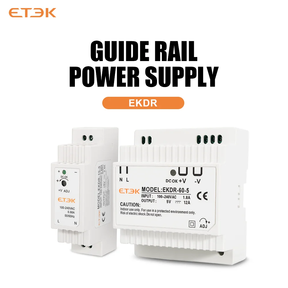 Ultra-Thin DIN Rail Switch Power Supply for Industrial Automation - 15W/60W