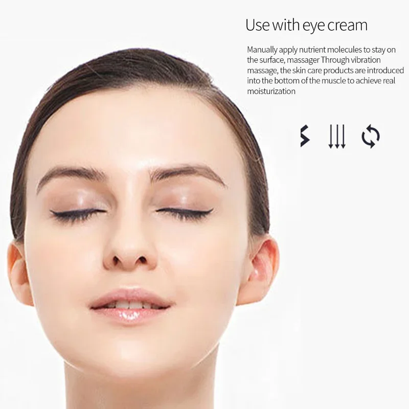 New Electric Vibration Eye Massage Pen Bright Eye Wrinkle Remove Dark Circles Beauty Instrument Device Facial Beauty Massager