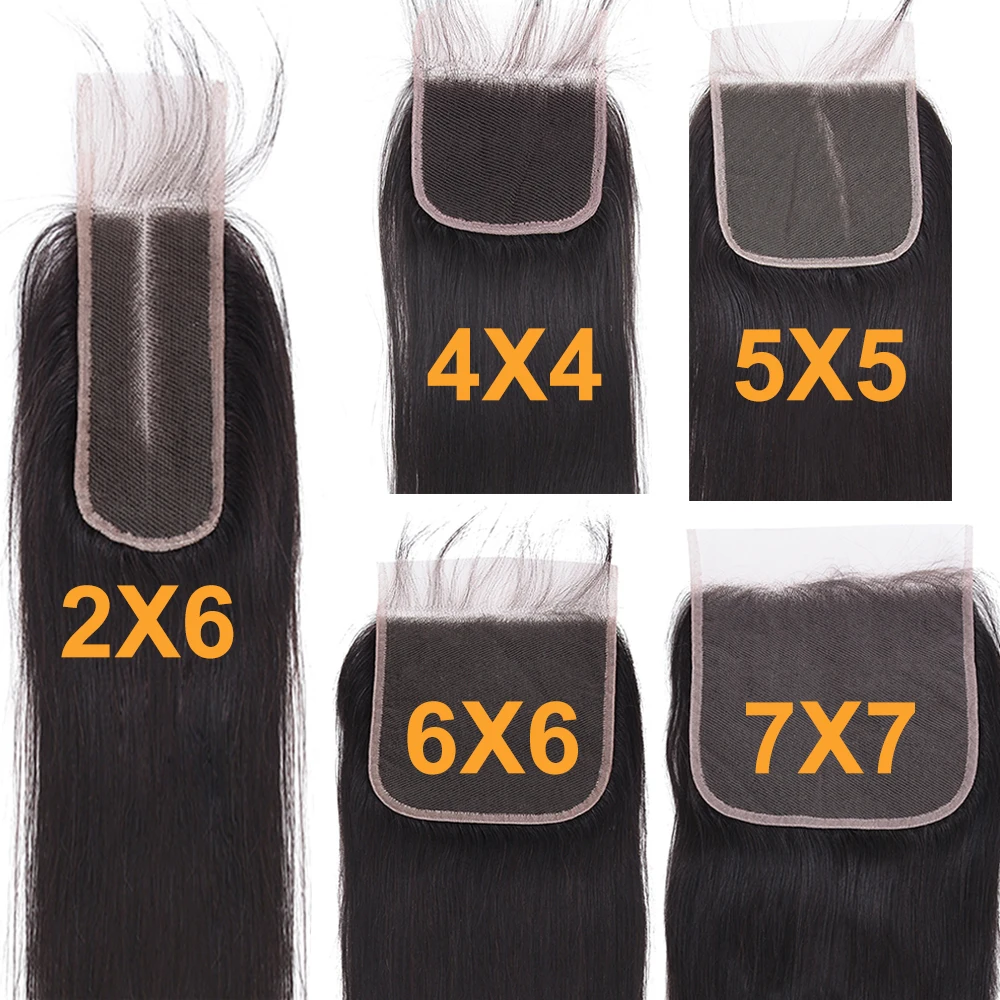 HairUGo-Perruque Lace Closure 100% Naturelle, Cheveux Remy, Transparent, 6x6, 7x7, 10 en effet-22 HD