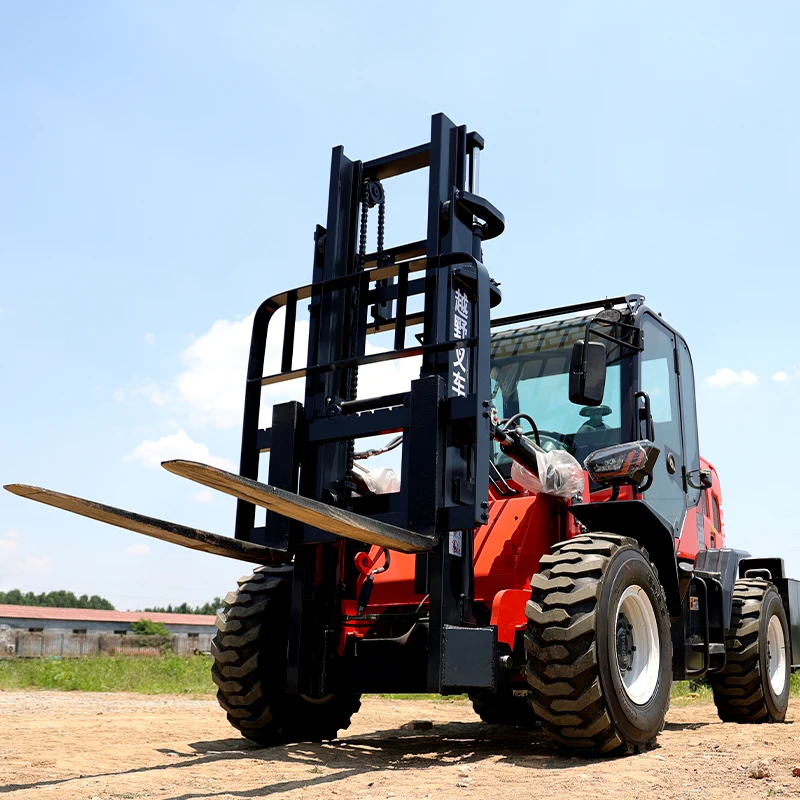 Agricultural All Terrain Off-Road Forklift 3Ton 4WD Diesel Forklift