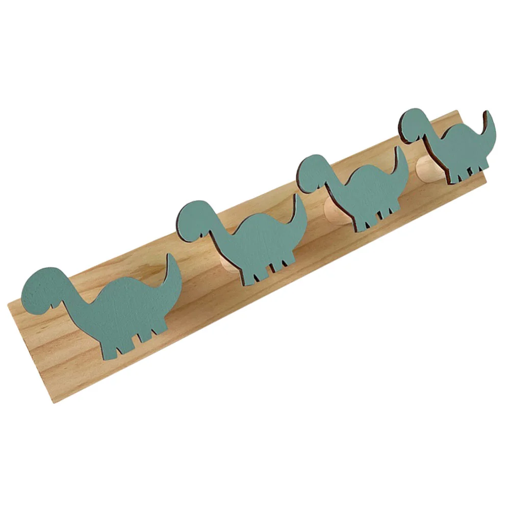 Sponge Coat Hook Dinosaur Child Decor Entryway Rack Key Holder for Wall Wooden Clothes 4