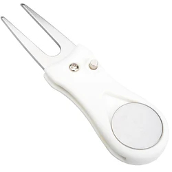 1pcs Golf Divot Repair Tools With Ball Marker Pitch Mark Fork Golf Pitchfork Golf Accessories Putting Fork Golf Training