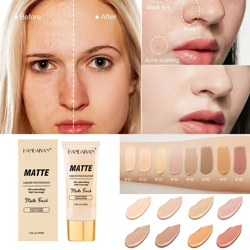 Matte Liquid Foundation Moisturizing Primer Cream Base Makeup Long