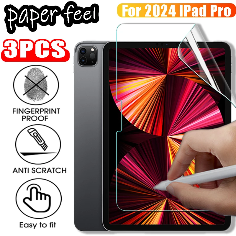 

Пленка на ощупь из бумаги для 2024 IPad Pro11/IPad Pro 13, бумажная пленка, протектор экрана для живописи, защитные пленки для планшета для письма 11/13 дюйма