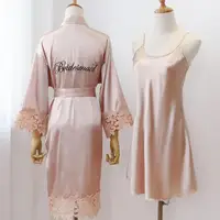 Sexy Women Home Dressing Gown Intimate Lingerie Lace Bride Wedding Robe Set Nightwear Casual Sleepwear Kimono Bathrobe Gown - Image 3