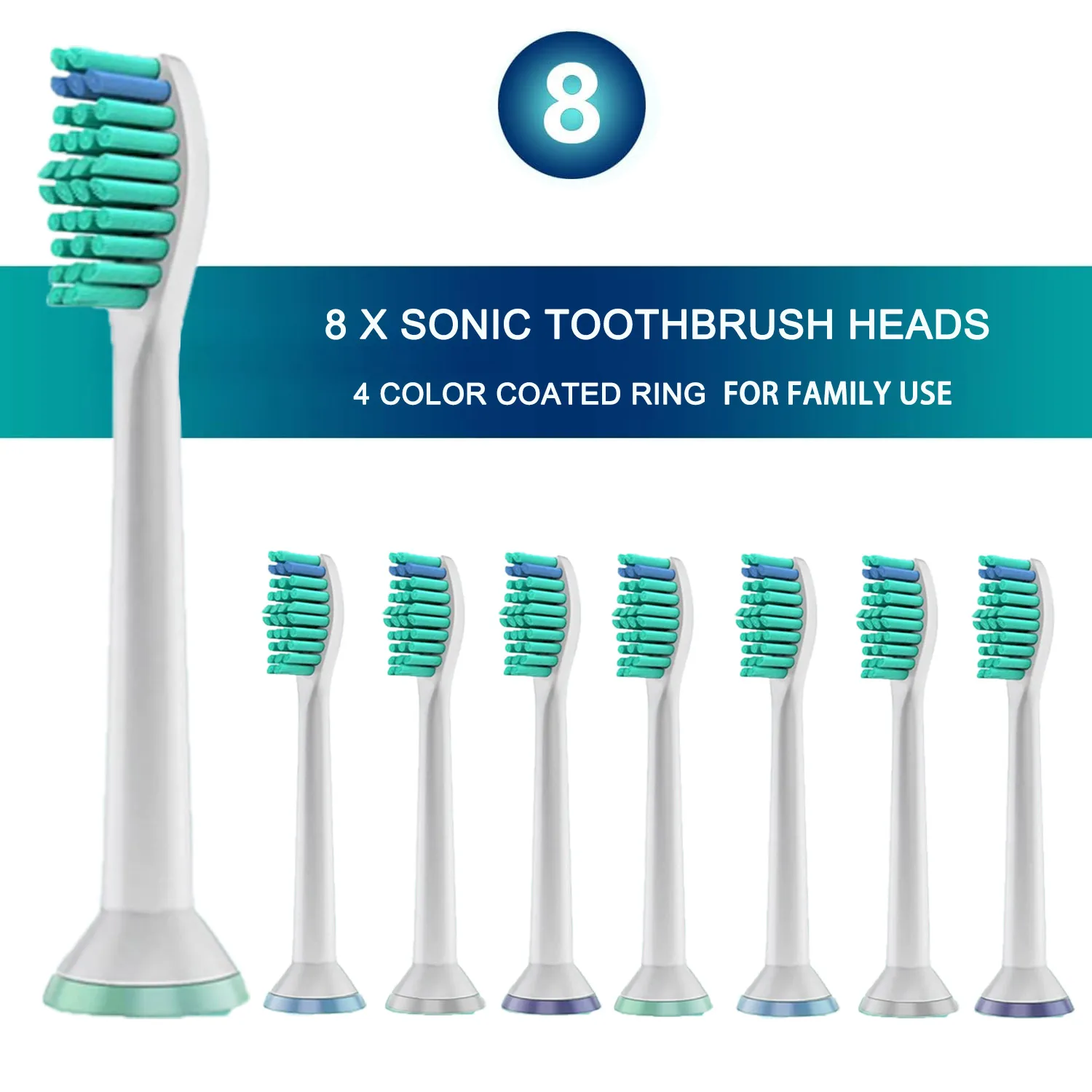 4/8/12/16pcs Replacement Toothbrush Heads Compatible with Philips Sonicare Toothbrushes, Fit DiamondClean FlexCare HealthyWhite