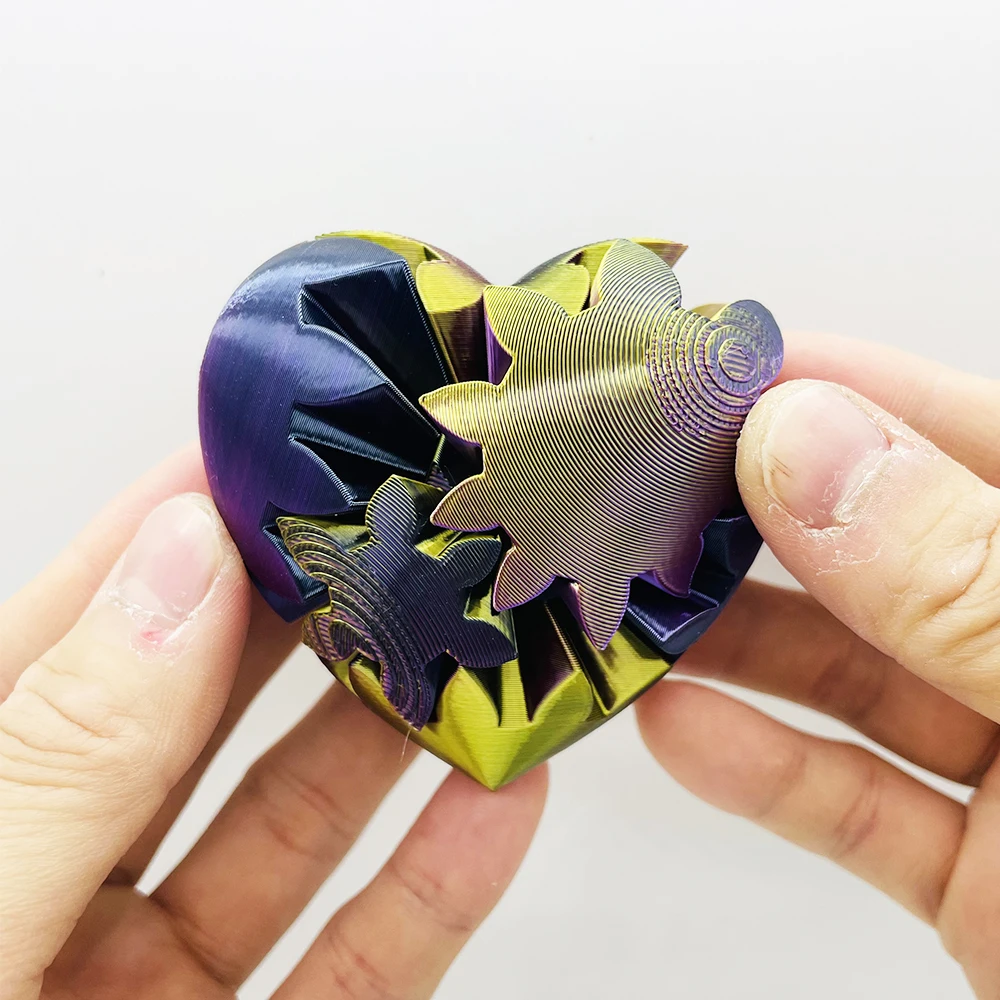 Heart Gear Ball Metal Fidget Toy-360&deg; Rotating Stress Reliever for Adults, Durable Office Desk Gadget Gift with Gift Box