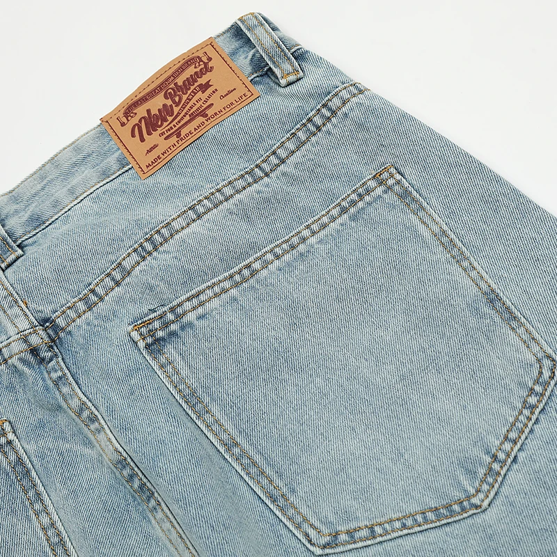 UPRAKF Straight-leg Jeans Streetwear Basic Pants High Street Autumn Casual Side Pocket Denim Fashion Summer