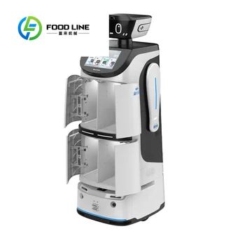 Umanoide Inteligencia Ricezione automatica artificiale Supermercati Cameriere Robot di consegna del servizio intelligente per ristorante