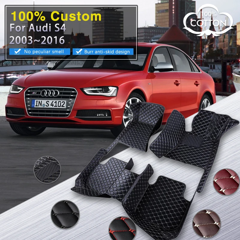 Alfombrillas de cuero de lujo coche, antisuciedad, accesorios duraderos, para Audi S4, B7, B8, 8E, 8H, 8K, 2003 ~ 2016| | - AliExpress