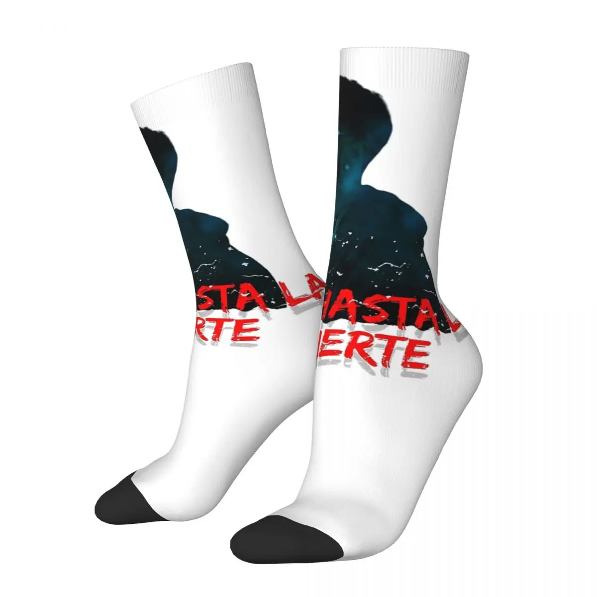 Real Hasta La Muerte Anuel AA Unisex Winter Socks Hiking Happy Socks Street Style Crazy Sock la muerte de danton