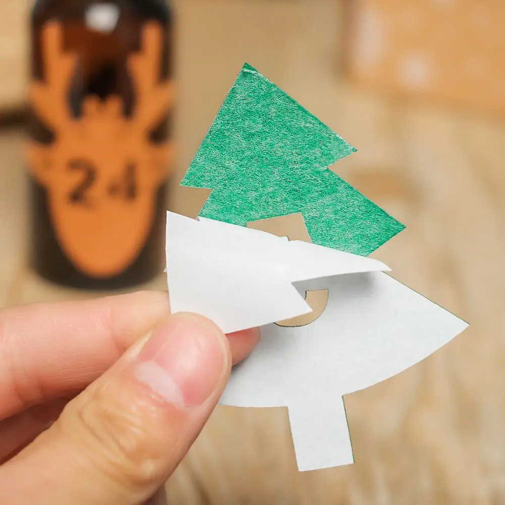 Merry Christmas Advent Calendar 24 Number Felt Countdown Calendar Sticker Xmas Decor DIY Gift Packing Label Supplies