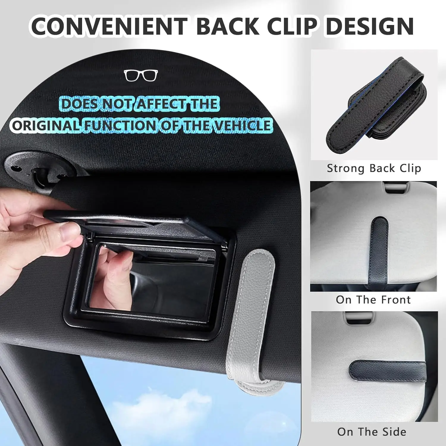Magnetic Leather Sunglasses and Ticket Holder