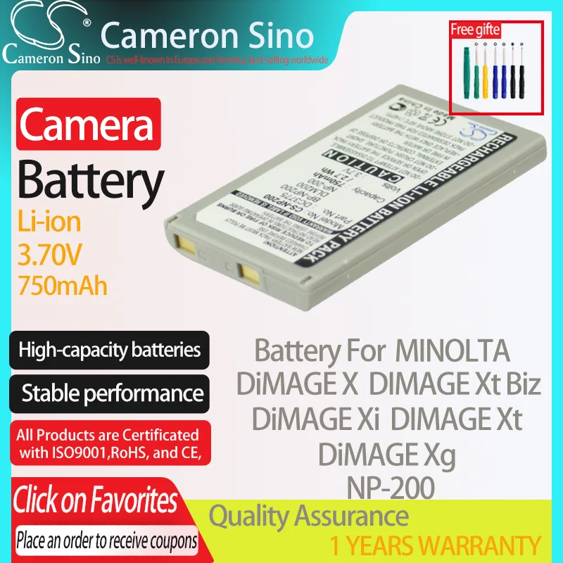 Cameronsinoバッテリーミノルタのdimage x dimage xi xtのdimage