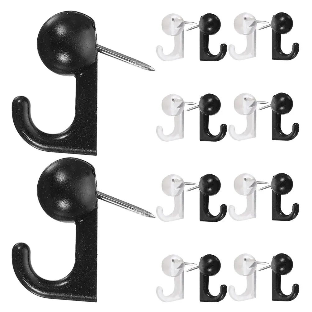 60Pcs 푸시핀 금속 압정 후크 사진용 다용도 벽걸이 걸이 게시판 사무용품 지도 위치 표시기