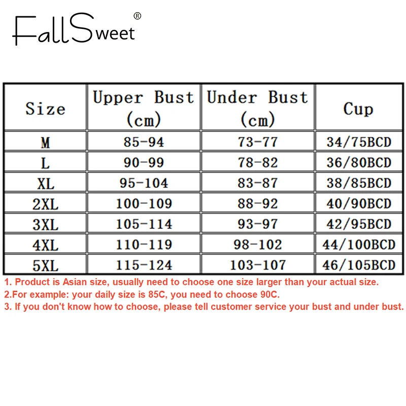 FallSweet Women Push-Up Seamless Bra Plus Size Wireless Bralette Adjust Straps Full Cup Breathable Lingerie Intimates Underwear