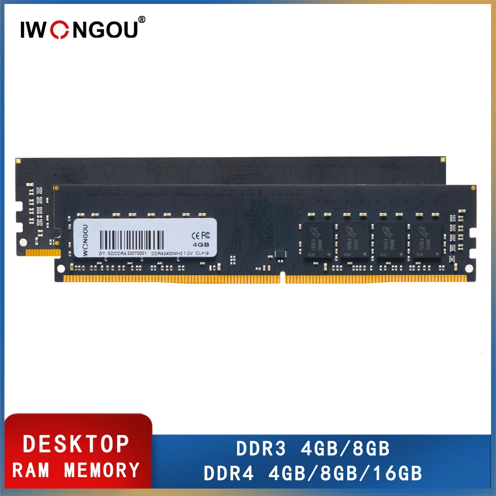 

Ram Memory DDR3 1600mhz 4gb 8gb For Intel Amd IWONGOU Ram DDR4 3200mhz 2666MHz 2400MHz 4gb 8gb 16gb PC Desktop DDR3 Ram memoria