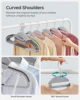 SONGMICSHOME 30 Pack Heavy-Duty Plastic Coat Hangers S-Shaped Opening 360° Swivel Hook Space-Saving Suit Hangers 5