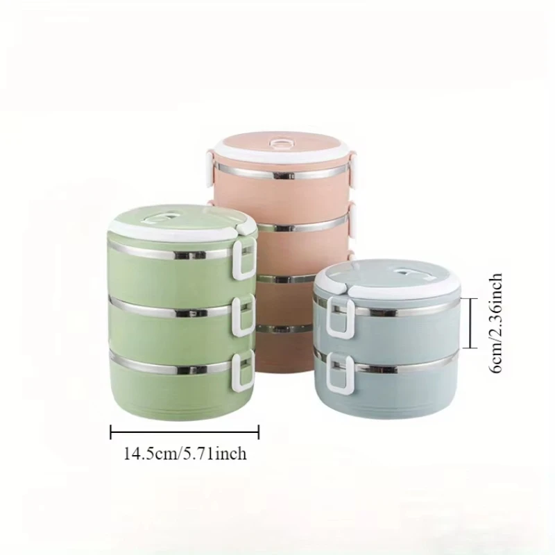 1/2/3/4Layer Portable Stainless Steel Thermal Lunch Box Multi-Purpose Microwave Bento Box With Lids Leakproof Food Container Box