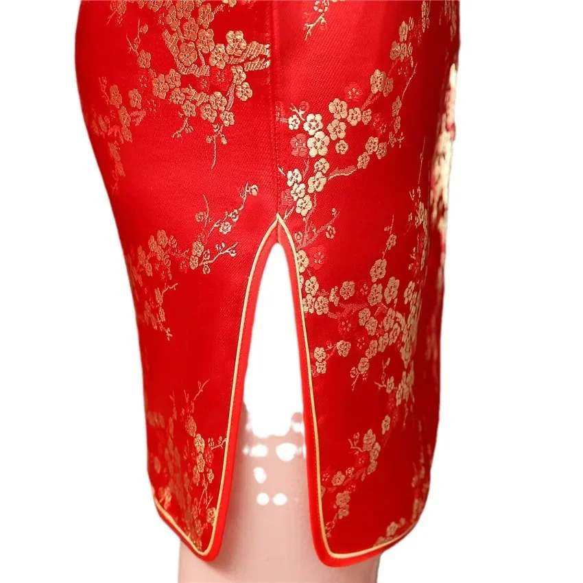 Plus Size S-6XL Qipao Women Sexy Mini Split Cheongsam Traditional Chinese Dress