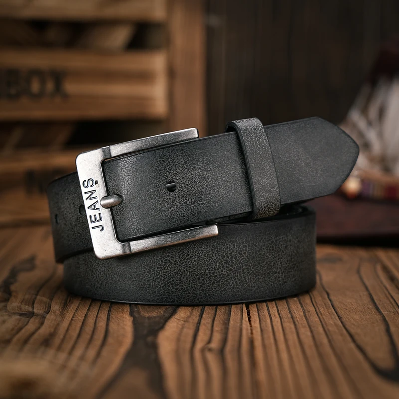 A Men's and Women's Casual Retro Belt Western Style! PU Leather Belt with Metal Buckle, Suitable for Daily Work Wear